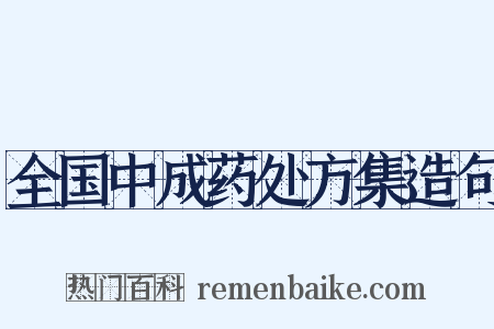 全国中成药处方集造句是什么意思的图片